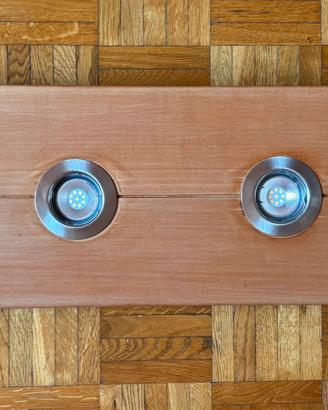 Lampadario plafoniera in legno fatto a mano