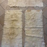 Set di 3 tappeti in vera capra