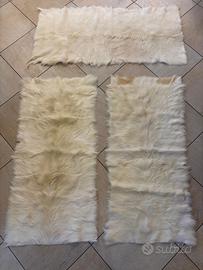 Set di 3 tappeti in vera capra