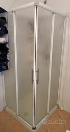 Box doccia cristallo telaio bianco