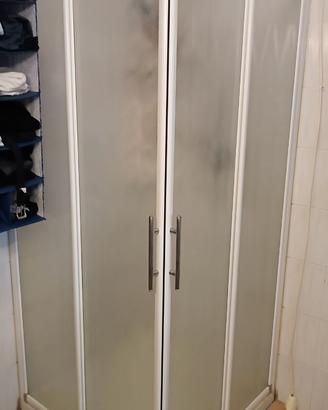 Box doccia cristallo telaio bianco