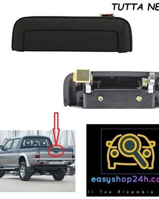 MANIGLIA ESTERNA NERA PER MITSUBISHI L200 96 05 PO
