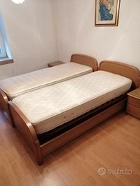 2 letti singoli con armadio