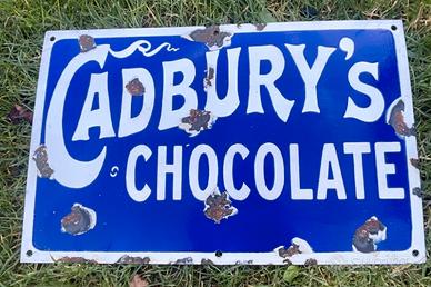 Insegna smaltata vintage