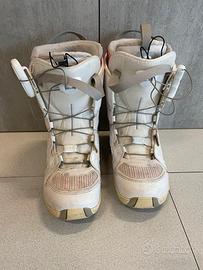 Scarponi snowboard donna Salomon Pearl White N.42