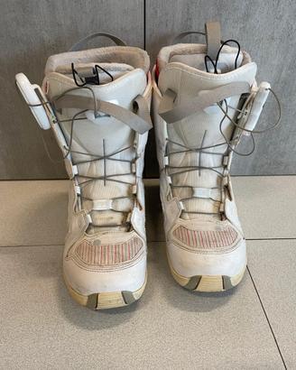 Scarponi snowboard donna Salomon Pearl White N.42