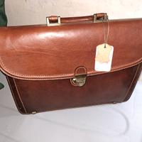 borsa/cartella in pelle da uomo nuova con custodia