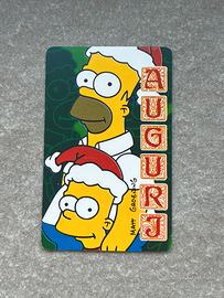 Cartolina Ferrero Simpson Natale 1999 Homer Bart