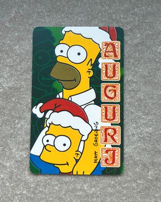 Cartolina Ferrero Simpson Natale 1999 Homer Bart