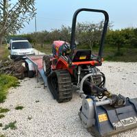 Trattore Trattorino Kubota e carrello due assi