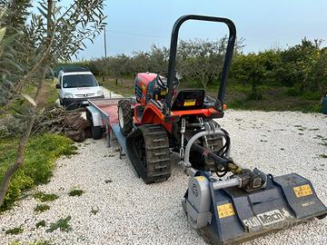 Trattore Trattorino Kubota e carrello due assi