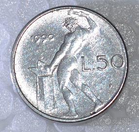 50 lire micro 1990 senza ROMBO - RARA