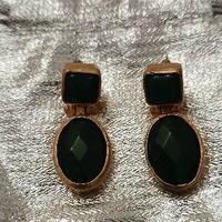 Orecchini Etrusco oro e verde nichel free