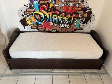 Letto singolo con letto estraibile