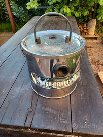 Bidone Aspira cenere usato in acciaio