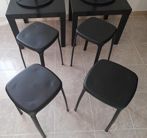 4 sgabelli neri 