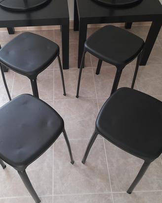 4 sgabelli neri 