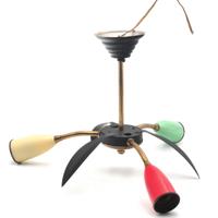 Lampadario Sputnik vintage modernariato a tre luci