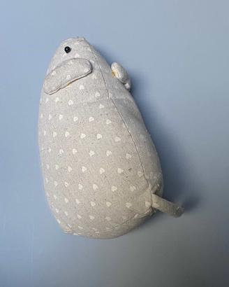 Topo fermoposta fermaporta stoffa cuori 20cm