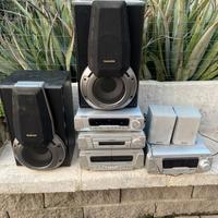 Impianto stereo completo con 4 casse