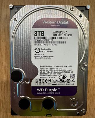 Hard disk western digital 3Tb purple
