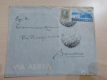 Busta Aerea ERITREA 1936 (4 Maggio) - Asmara per S