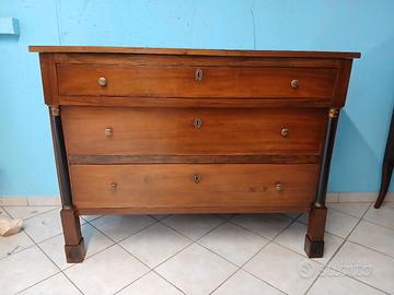 Cassettone impero con comodini