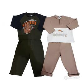 Set di due tute in cotone garzato