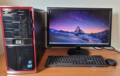 PC COMPUTER HP i7 8GB RAM SSD+HDD+SCHERMO