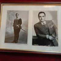 cornice autografata beniamino Gigli e Carlo Buti
