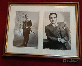 cornice autografata beniamino Gigli e Carlo Buti