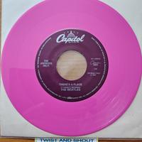 Disco vinile rosa 45 giri the Beatles 