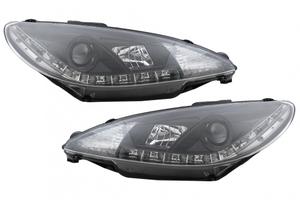 Fari anteriori a LED DRL adatti per Peugeot 206