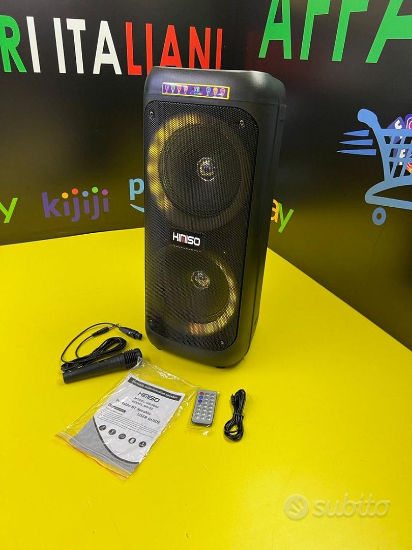 CASSA 3000 WATT BLUETOOTH KARAOKE RICARICABILE Audio/Video In vendita