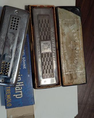 Lotto 2 Armoniche Vintage Tedesche: Hohner Bravi A