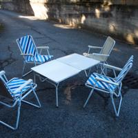 Tavolo da pi nic in metallo e stoffa