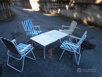 Tavolo da pi nic in metallo e stoffa