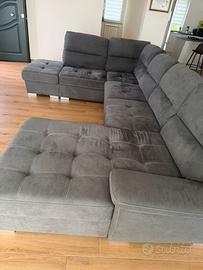 Divano angolare con chaise longue