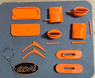 Accessori 3D PETG Citroen Ami - 11 pezzi Arancione