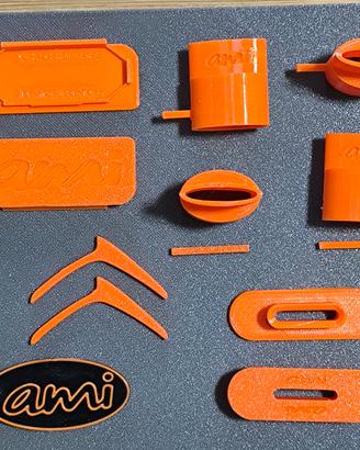 Accessori 3D PETG Citroen Ami - 11 pezzi Arancione