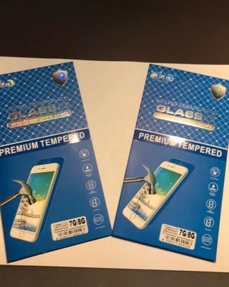 2 pezzi vetri temperati per cellulare iPhone 7G/8G