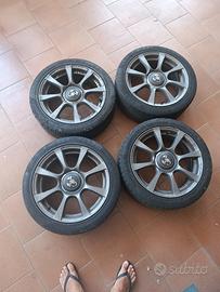4 cerchi in lega Abarth 16" originali + gomme 