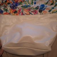 interno borsa o bag bianco con parte floreale