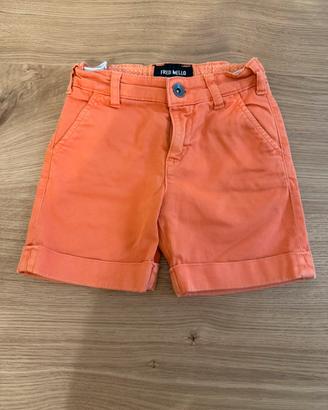 Pantaloncini bimbo Fred Mello arancioni 4 anni