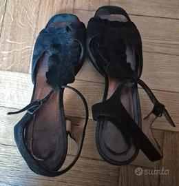 Chie Mihara sandali in camoscio nero tg 37