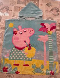 Poncho Peppa pig 3-6 anni