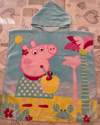Poncho Peppa pig 3-6 anni