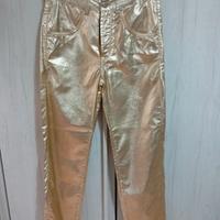 Goldenpoint pantaloni oro tg. XS nuovi