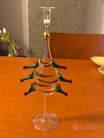 Porta candela in vetro di Murano