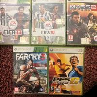 Xbox 360 giochi vari Fifa/Pes/Farcry/Mass Effect